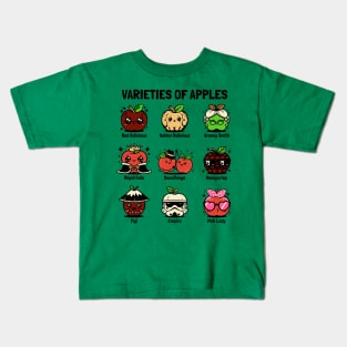 Varieties of apples - Funny apple types Kids T-Shirt